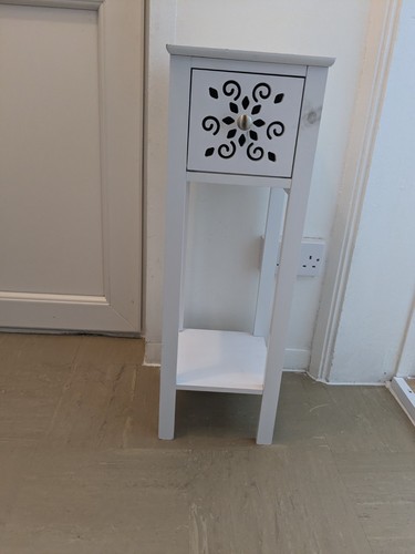 White slim telephone side - white,