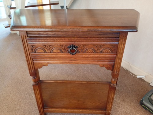 Wooden crafted telephone table - wooden,