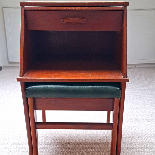 1960s hallway phone seat - phone,