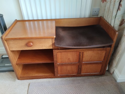 Telephone table with - , storage