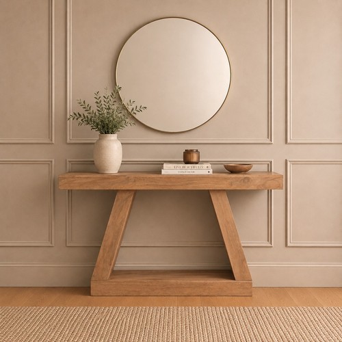 Solid mango wood console - solid,