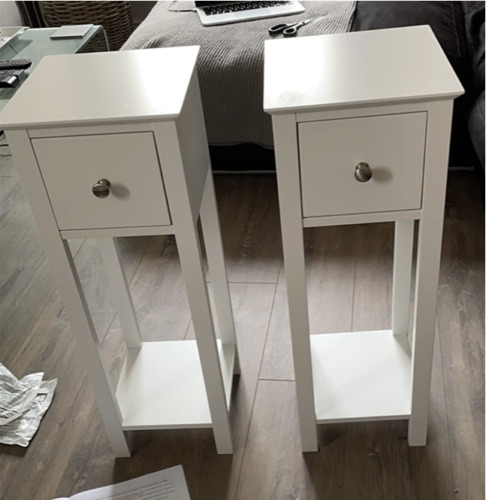 Tall bedside table shabby chic - bedside,