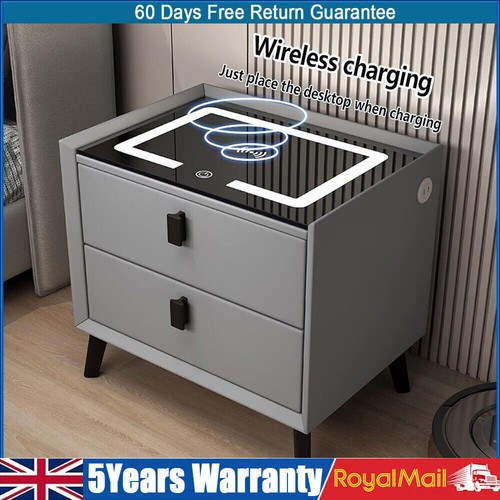 Smart bedside table with light - bedside,