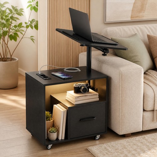 Led bedside table - led, nightstand