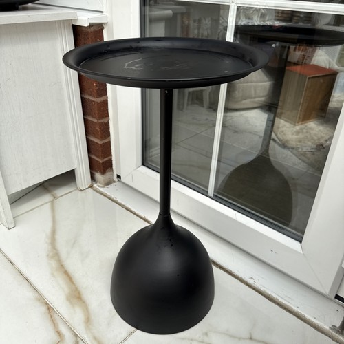 Black tall metal table - , side