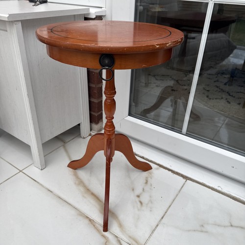 Vintage tall brown table - tall, side