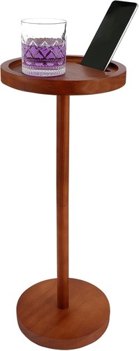 Pedestal side table wooden - table,