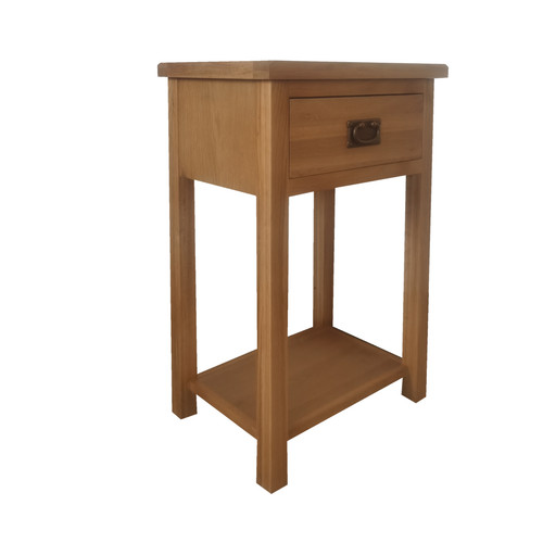 Oak telephone table drawer - table,