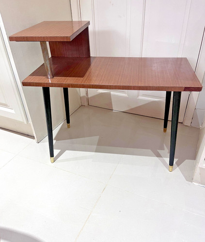 Mid century teak tiered - mid,
