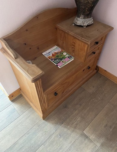 Telephone table chair - telephone, table/