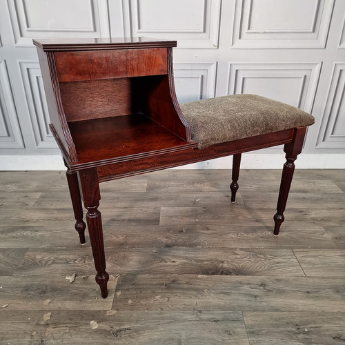 Vintage telephone seat table - seat,