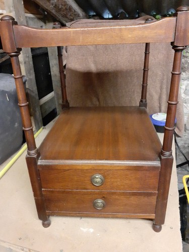 Old wooden occasional table - wooden,
