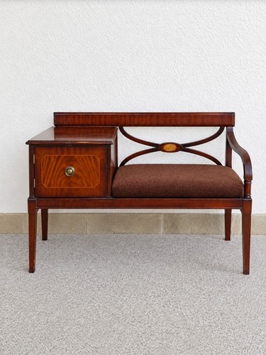 Vintage telephone seat - vintage,