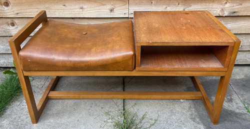 Vintage 1970s teak telephone - vintage,