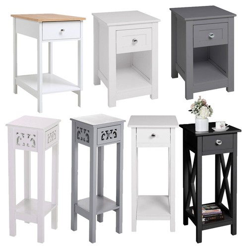 Wood side table - side, slim